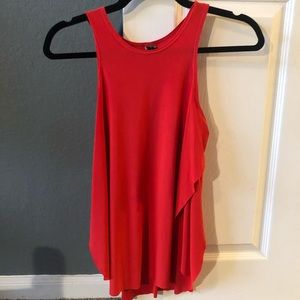 Flowy orange yoga tank